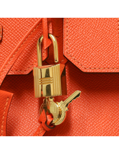 Birkin horseshoe HERMÈS orange et taupe