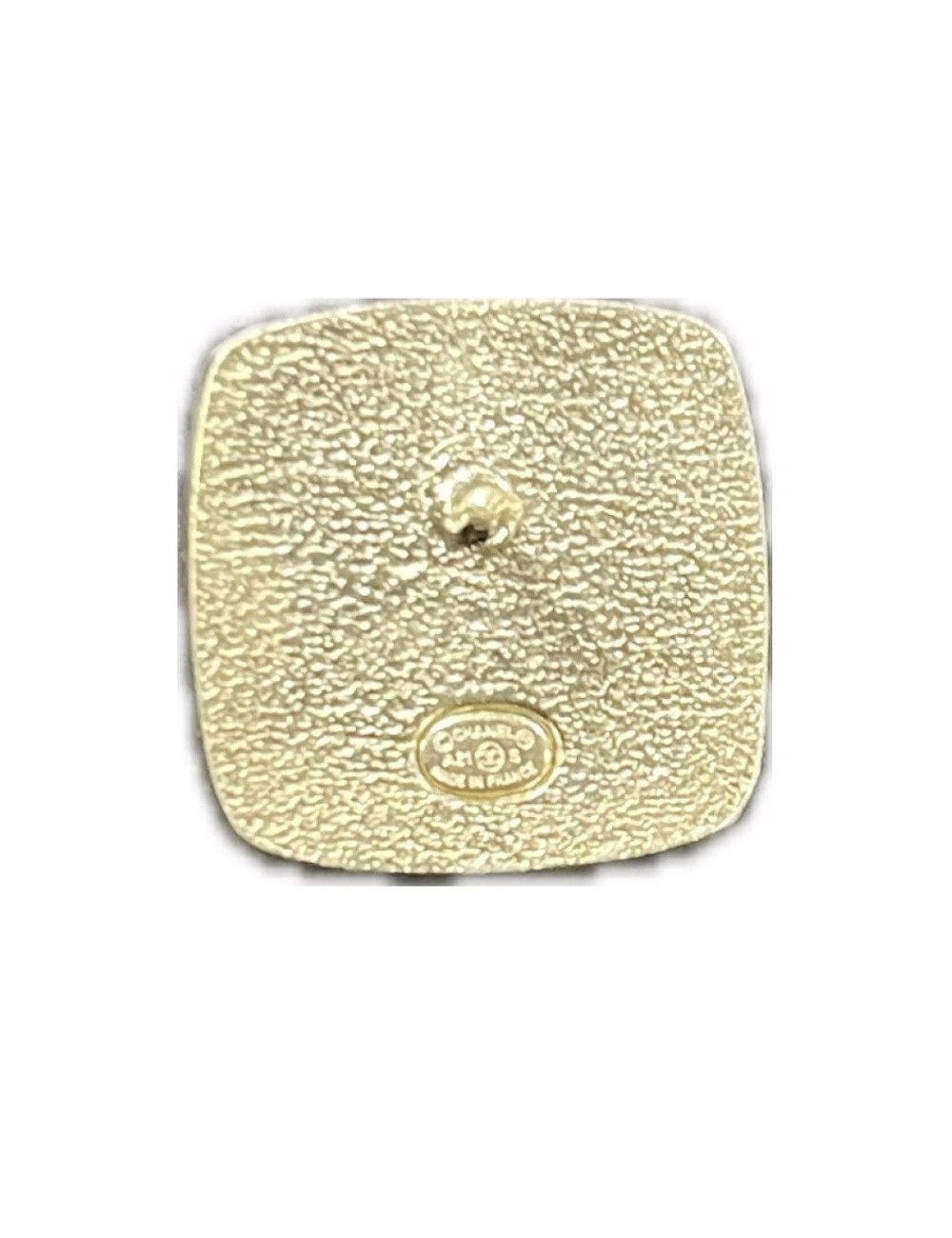 Boucles d'oreilles CHANEL carré CC strass