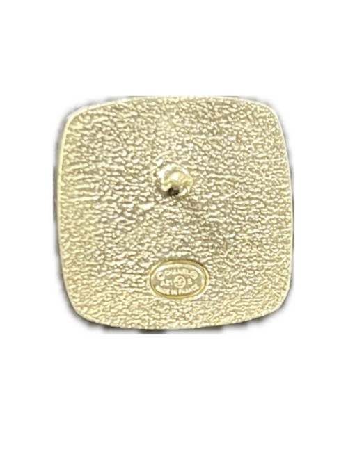 Boucles d'oreilles CHANEL carré CC strass