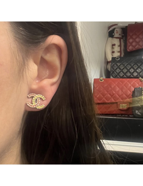 Clous CHANEL strass de couleurs