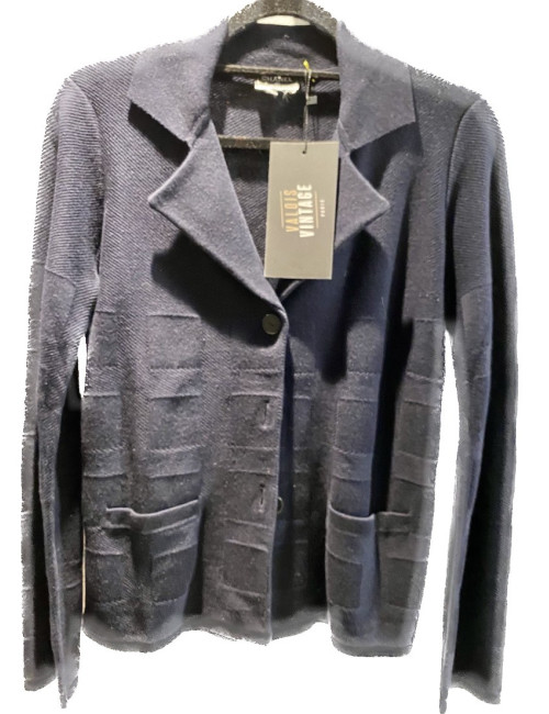 Gilet CHANEL laine bleue