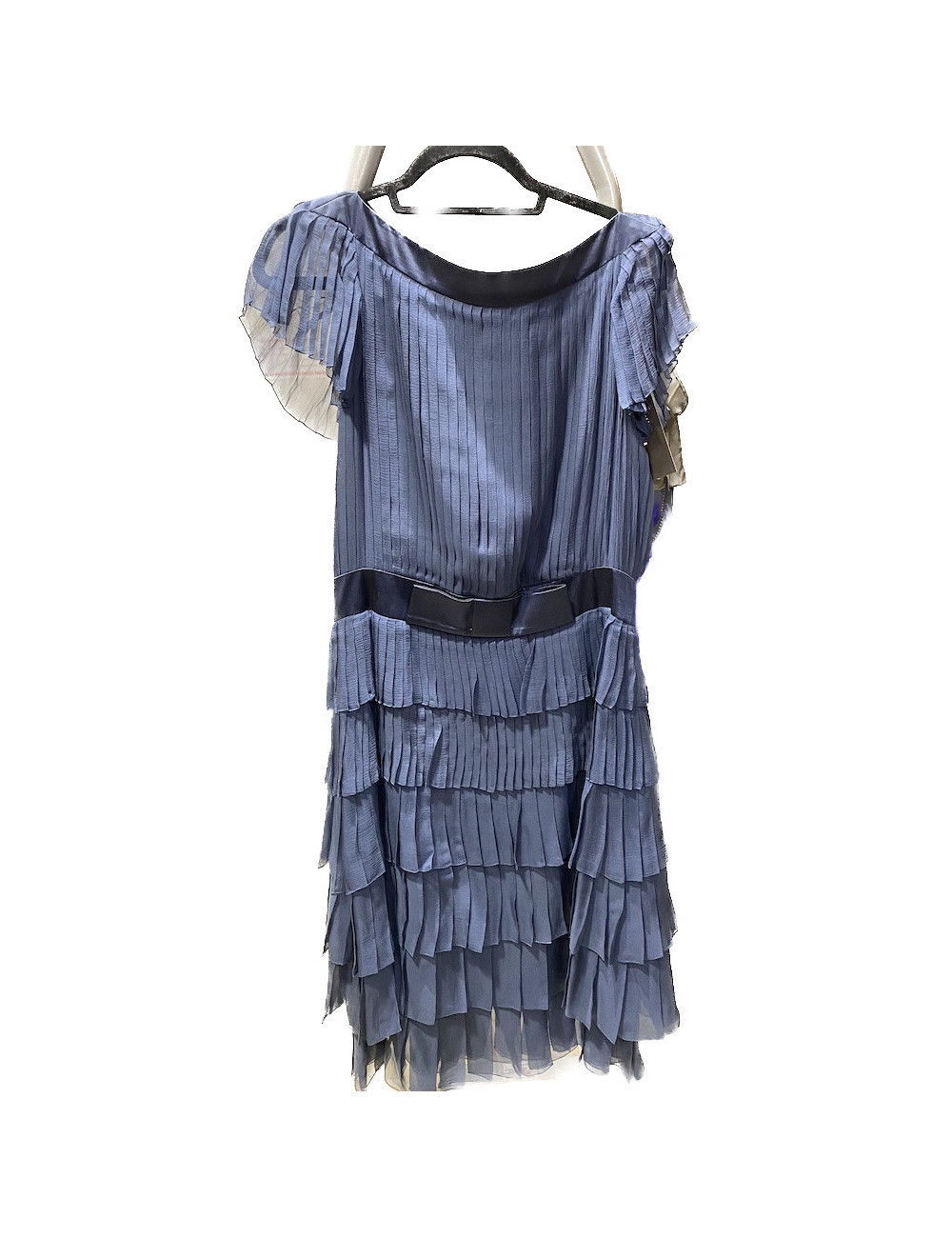 Robe CHRISTIAN DIOR T38 soie bleue