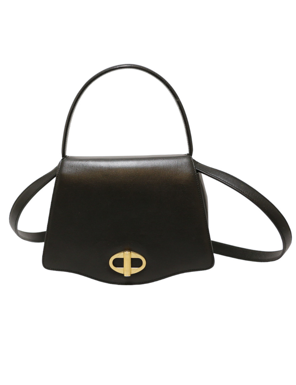 Sac CARTIER cuir noir vintage