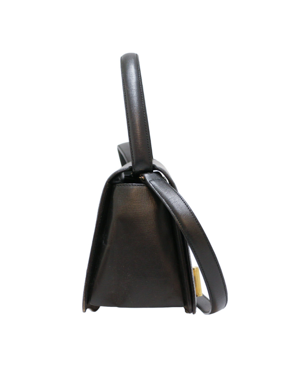 Sac CARTIER cuir noir vintage