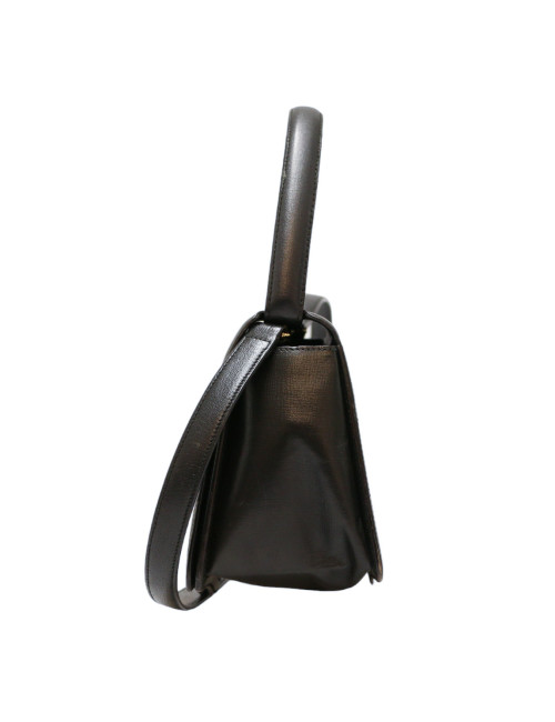 Sac CARTIER cuir noir vintage