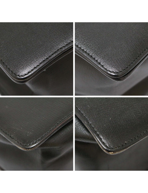 Sac CARTIER cuir noir vintage