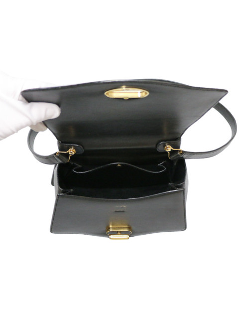 Sac CARTIER cuir noir vintage