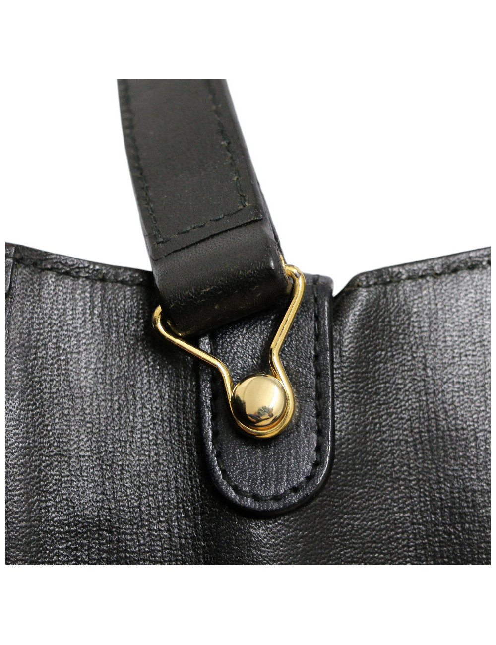 Sac CARTIER cuir noir vintage