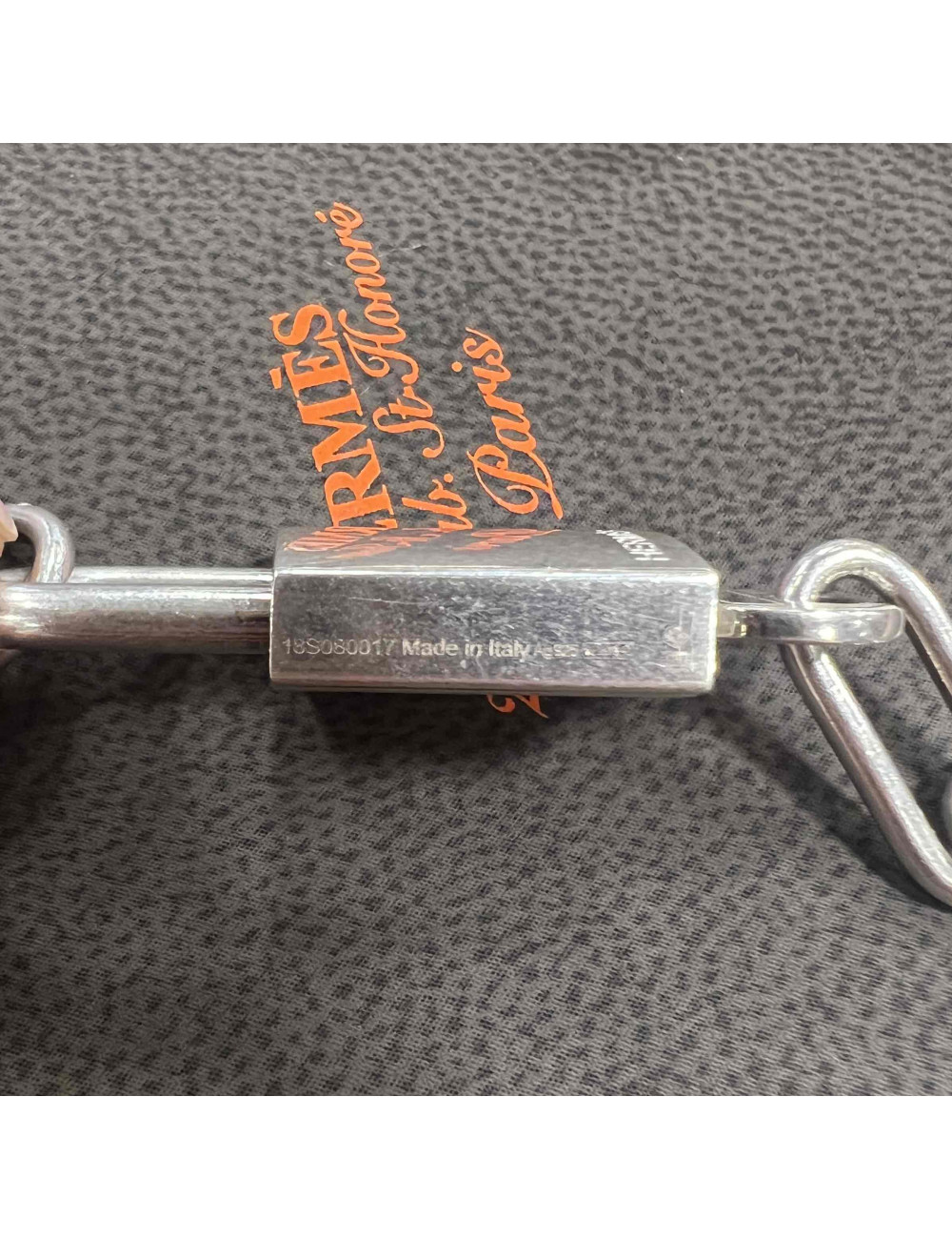 Sautoir long HERMES argent