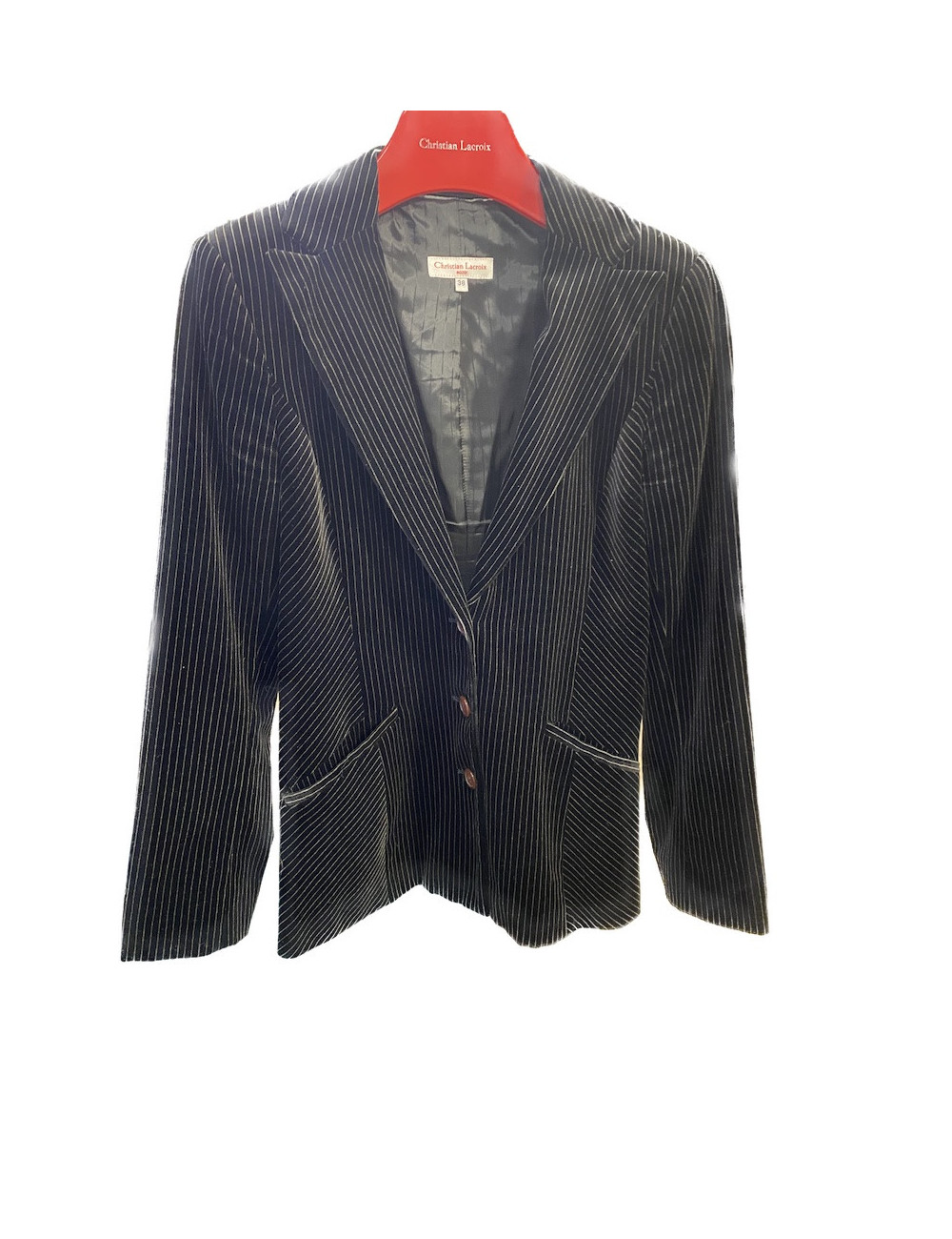 Veste T38 CHRISTIAN LACROIX velours noir