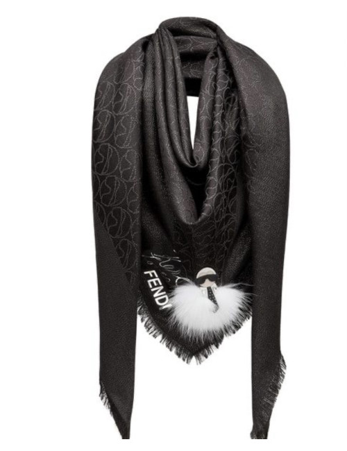 Châle FENDI "Karl Loves" noir