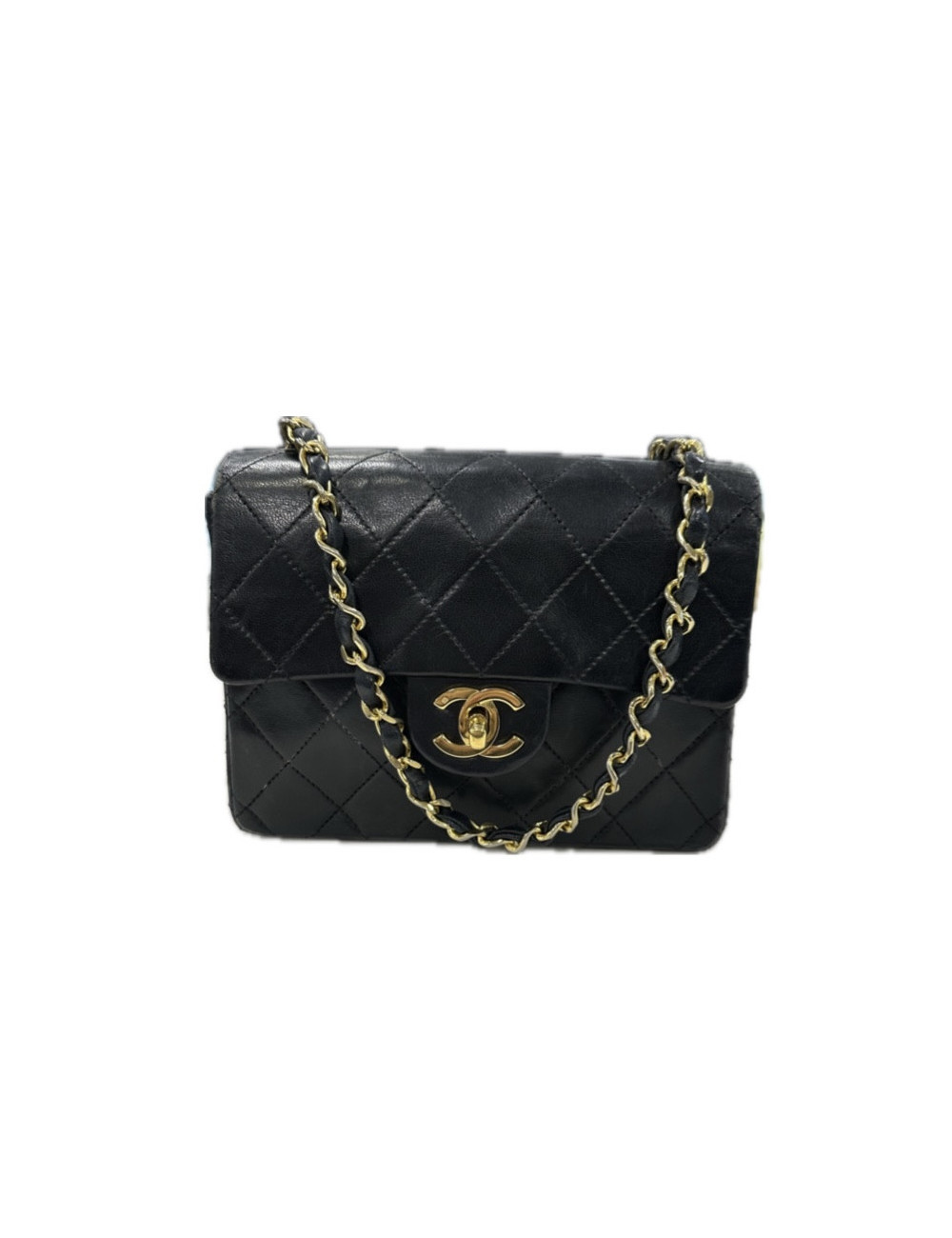 Sac Classique carré vintage CHANEL noir 