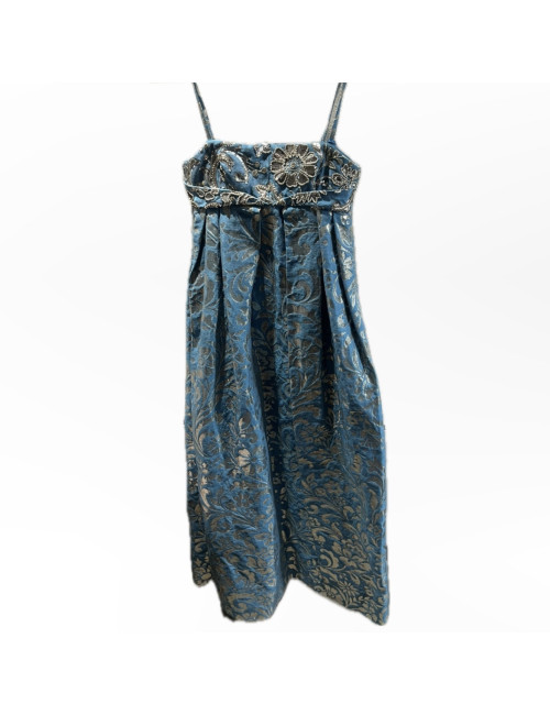 Robe soirée verte sequins ELIE SAAB T.40