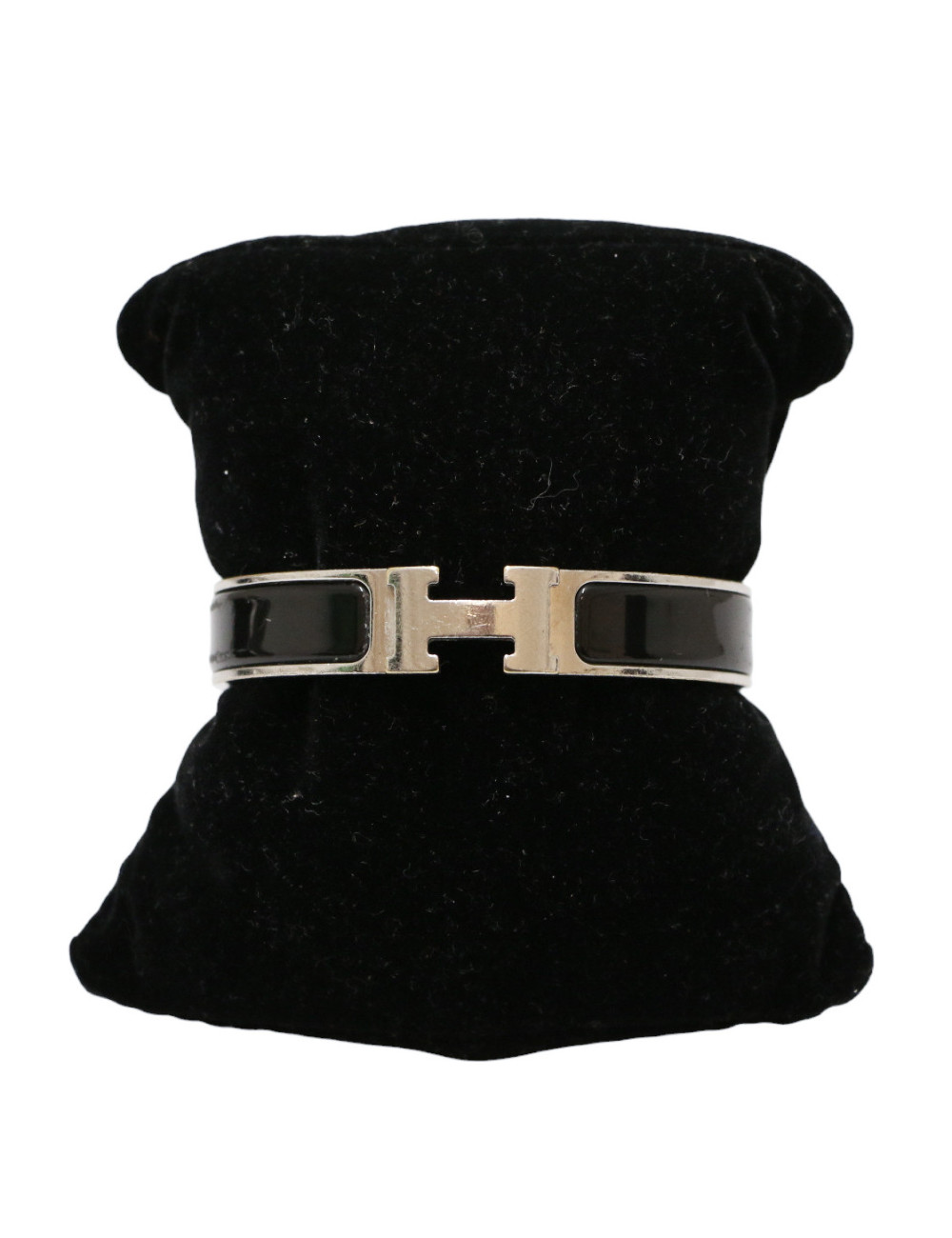 Bracelet clic clac HERMES émaillé noir