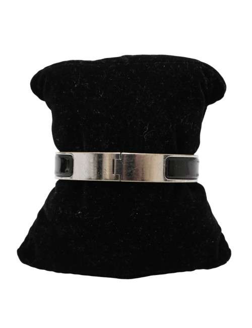 Bracelet clic clac HERMES émaillé noir
