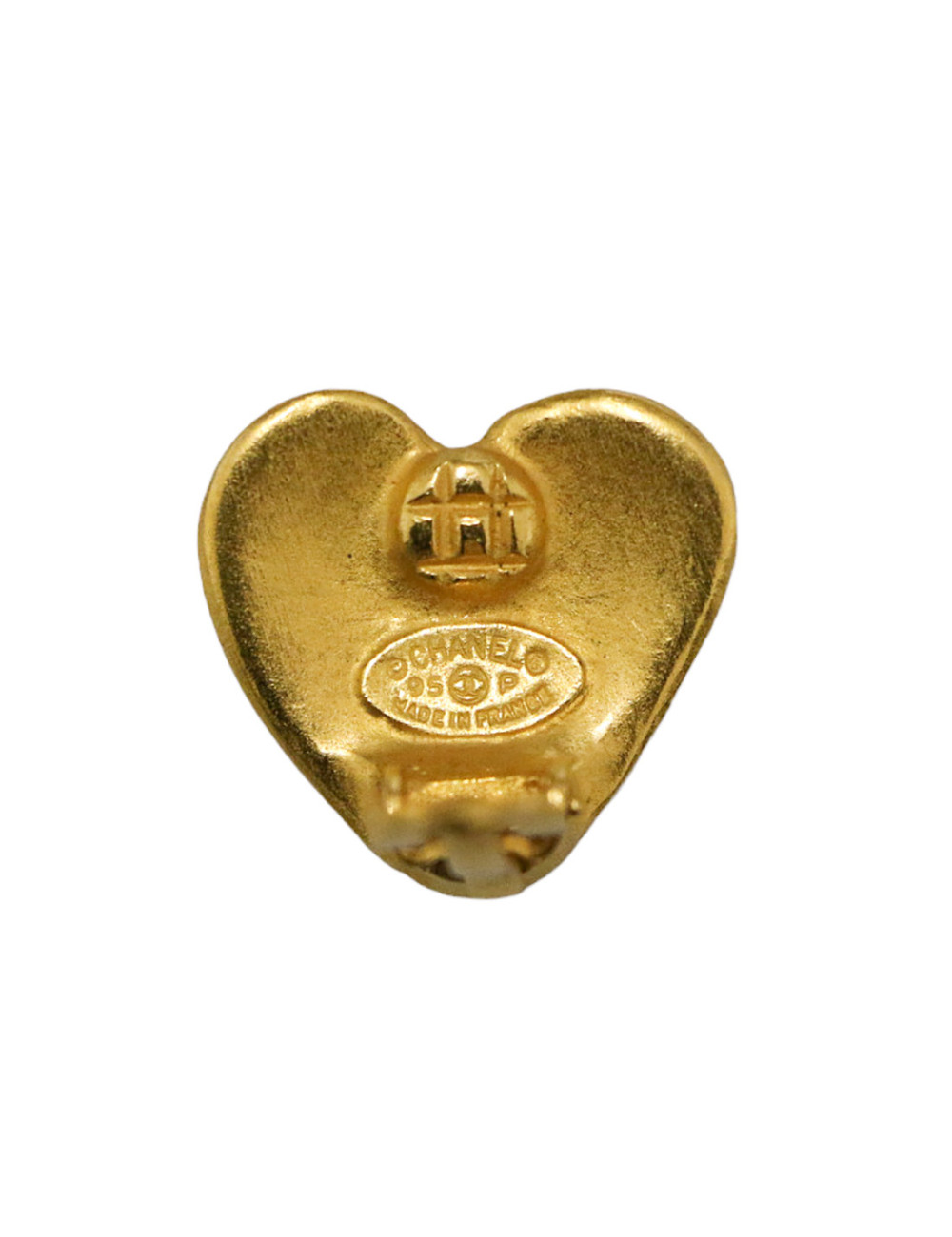 Clips coeur CHANEL dorés