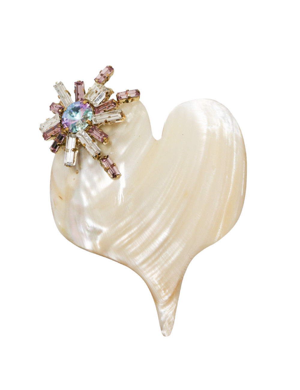 Broche CHRISTIAN LACROIX coeur nacre