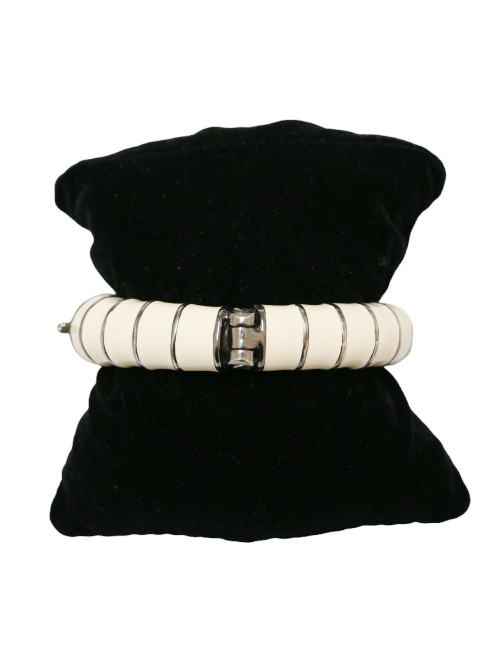Bracelet rigide émaillé argent 