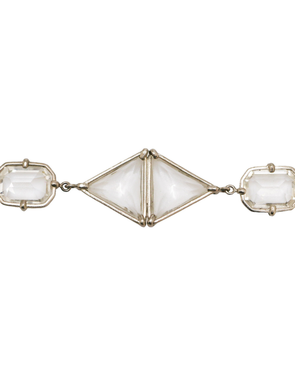 CHANEL vintage cut Swarovski crystals long necklace