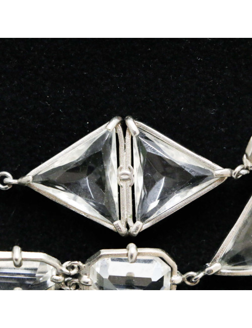 CHANEL vintage cut Swarovski crystals long necklace