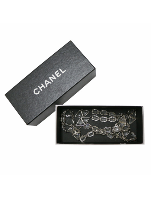 CHANEL vintage cut Swarovski crystals long necklace