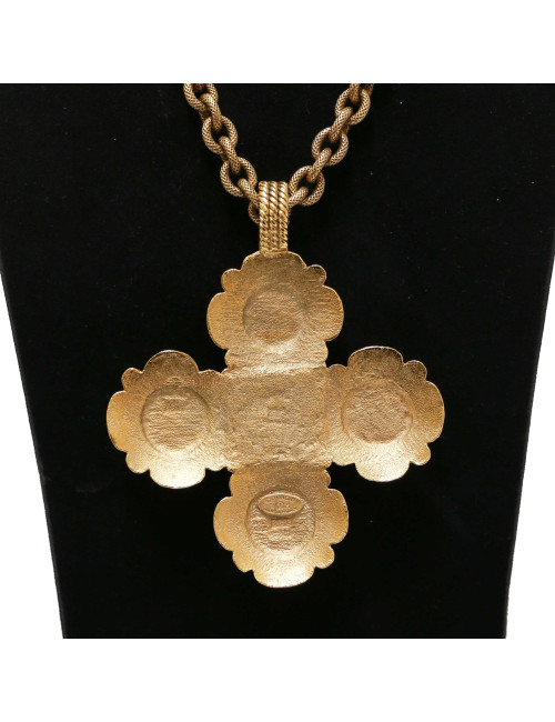 Collier vintage CHANEL pâte de verre