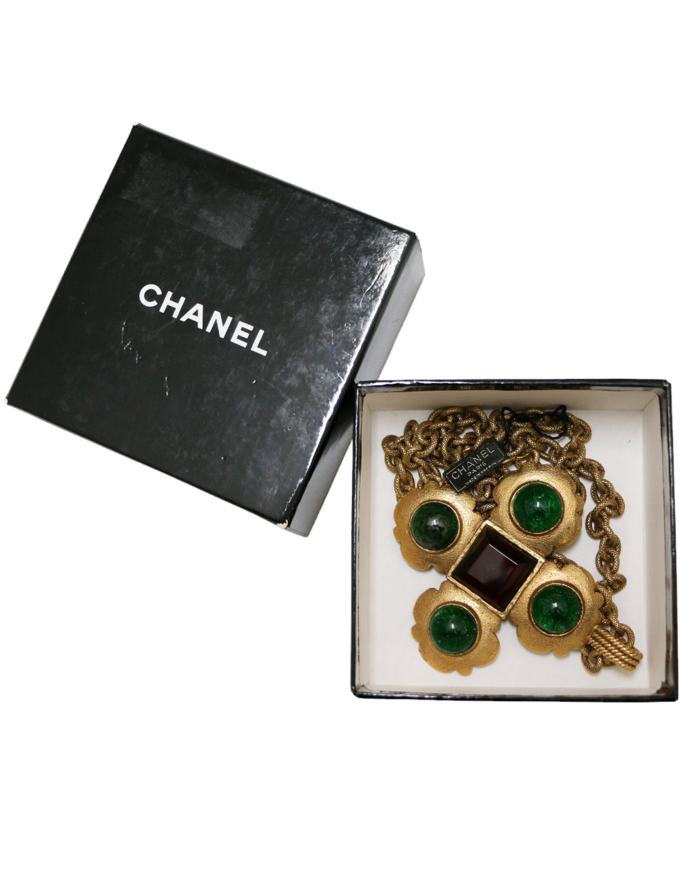 CHANEL Couture Glass paste Necklace