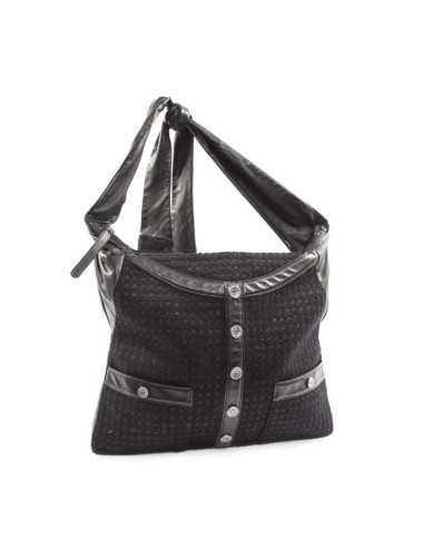 Sac Girl CHANEL tweed noir