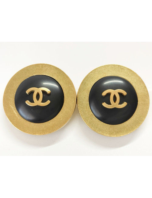Clips CHANEL noir et doré
