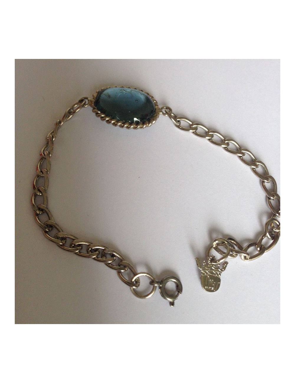 Bracelet cabochon gris transparent MARGUERITE DE VALOIS