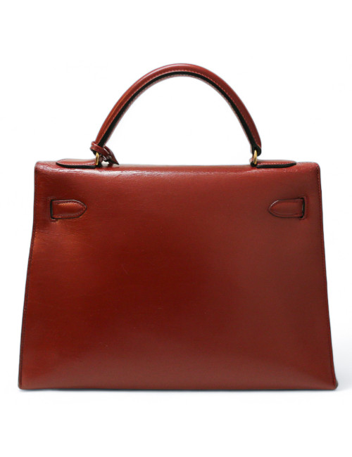  Kelly 32 HERMES sellier rouge H avec bandoulière