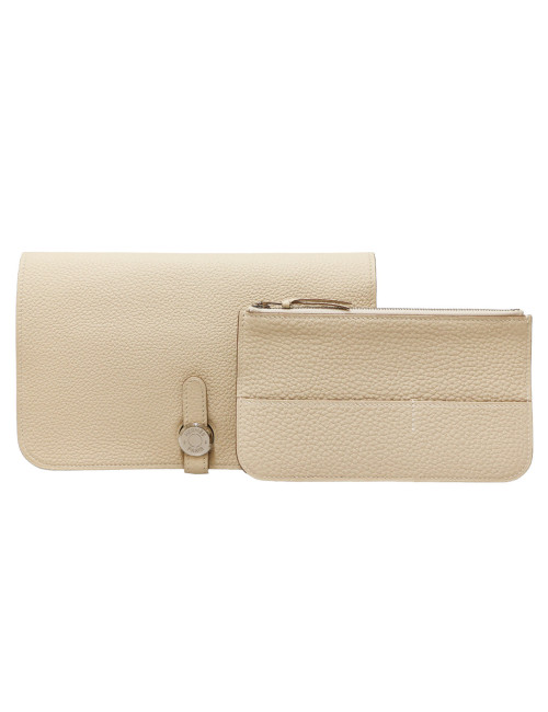 Portefeuille HERMES Dogon craie