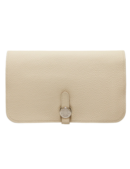 HERMES chalk Dogon wallet