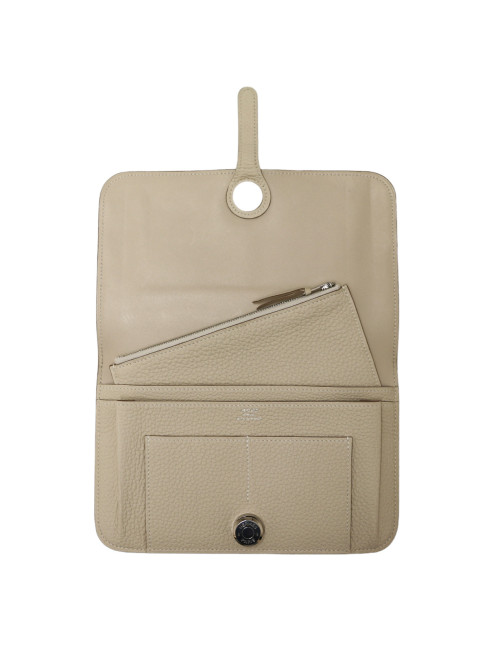 HERMES chalk Dogon wallet