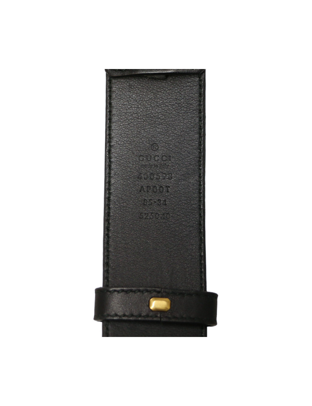 GUCCI black leather belt size 85FR