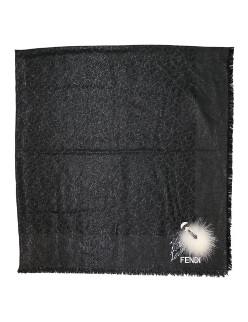 Châle FENDI "Karl Loves" noir