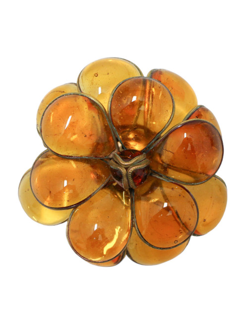 Broche ambre fleur MARGUERITE DE VALOIS