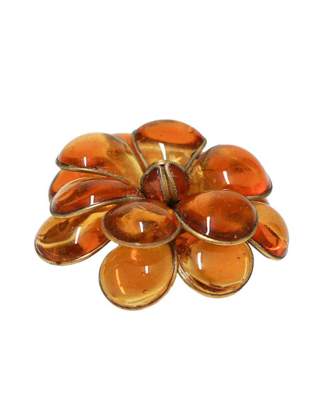 Broche ambre fleur MARGUERITE DE VALOIS