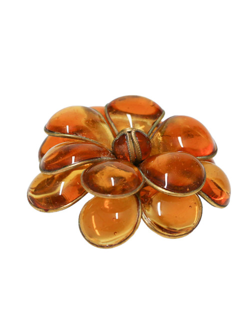 Broche ambre fleur MARGUERITE DE VALOIS