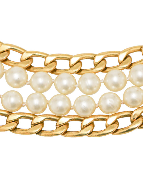 CHANEL perlescent pearls belt