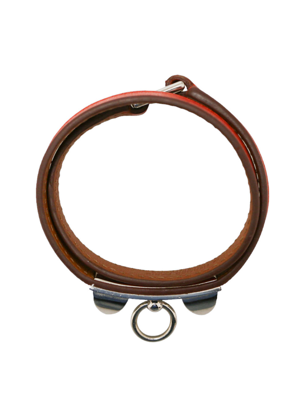  HERMES Bracelet Rivale double Capucine