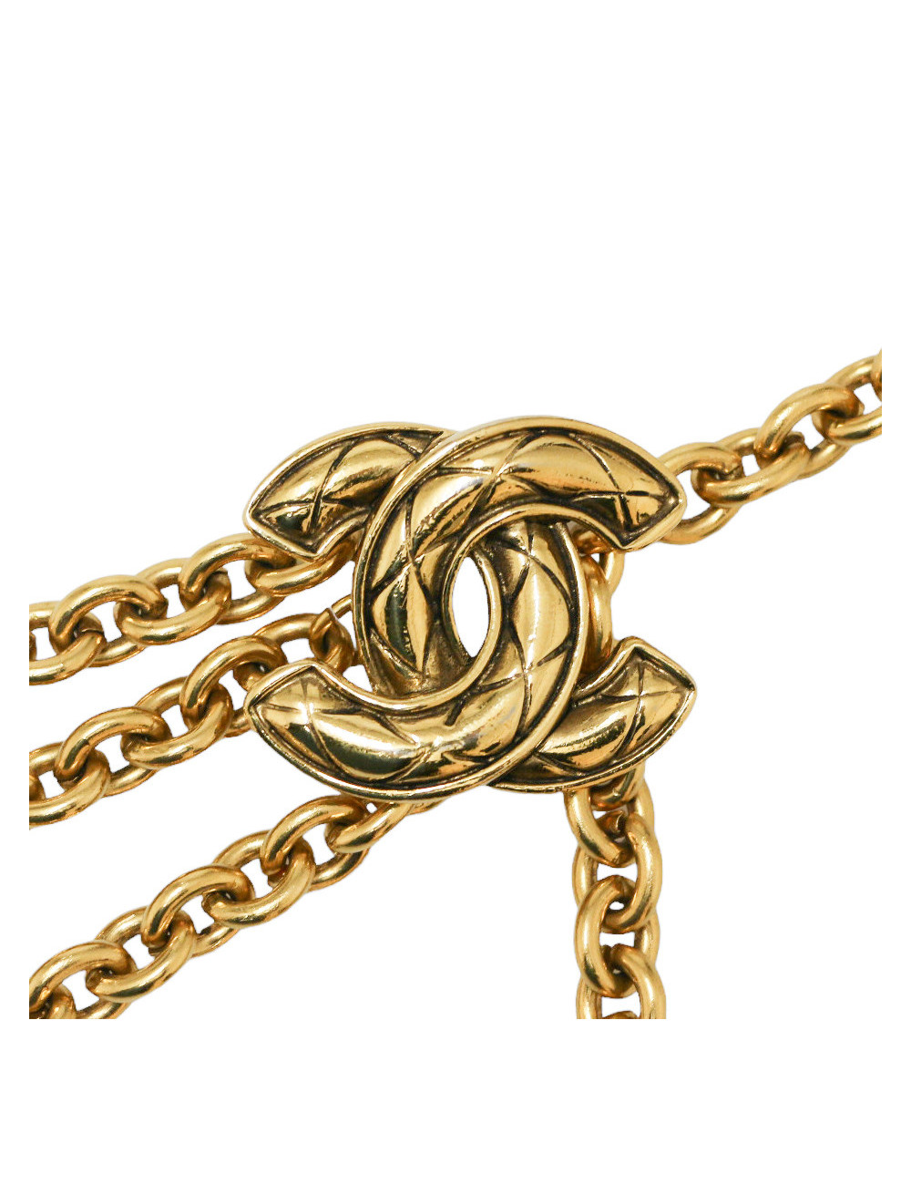 CHANEL vintage triple-row belt