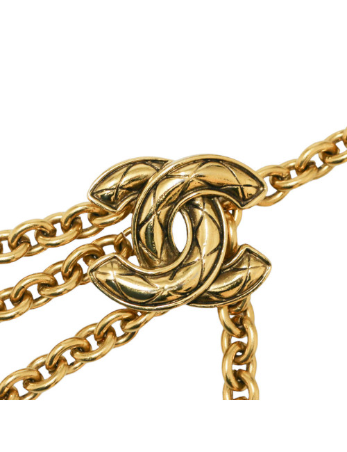 CHANEL vintage triple-row belt