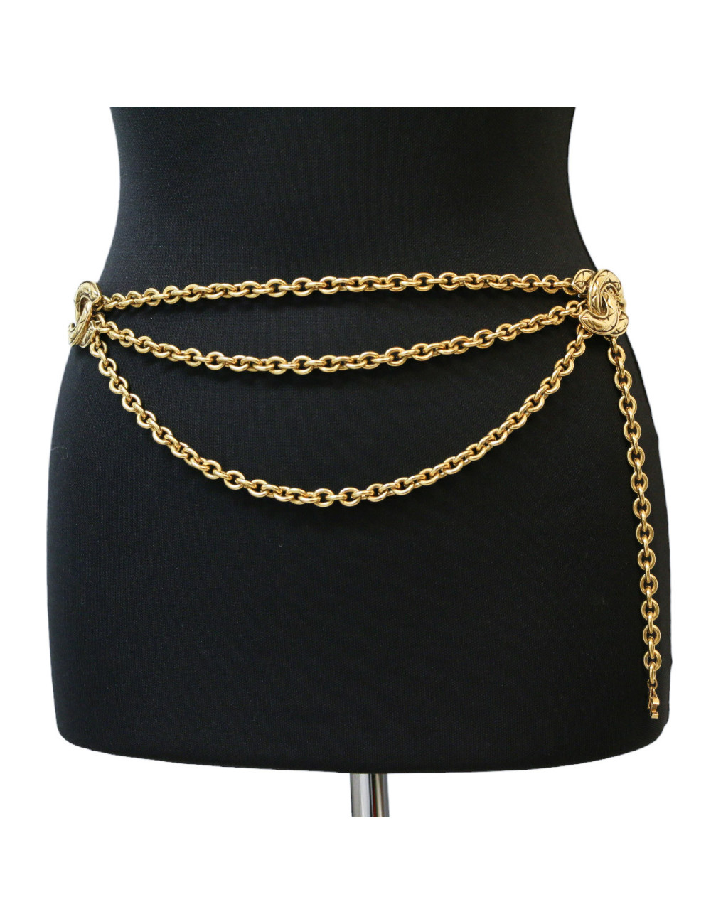 CHANEL vintage triple-row belt