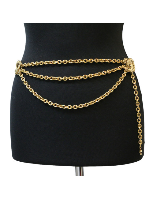 CHANEL vintage triple-row belt