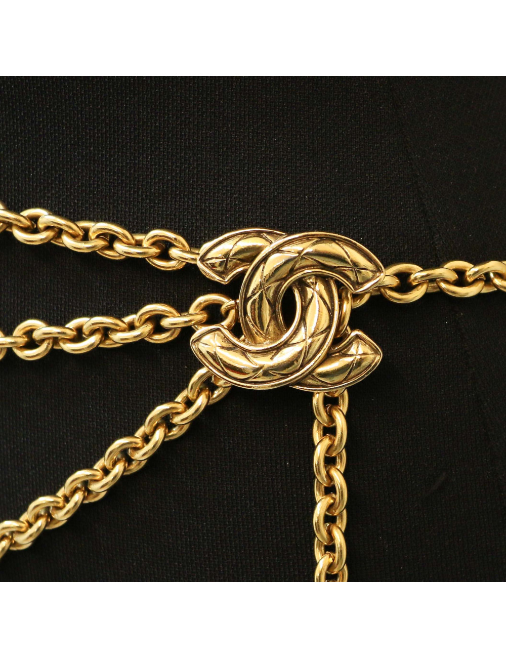 CHANEL vintage triple-row belt