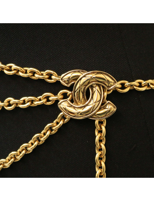 CHANEL vintage triple-row belt
