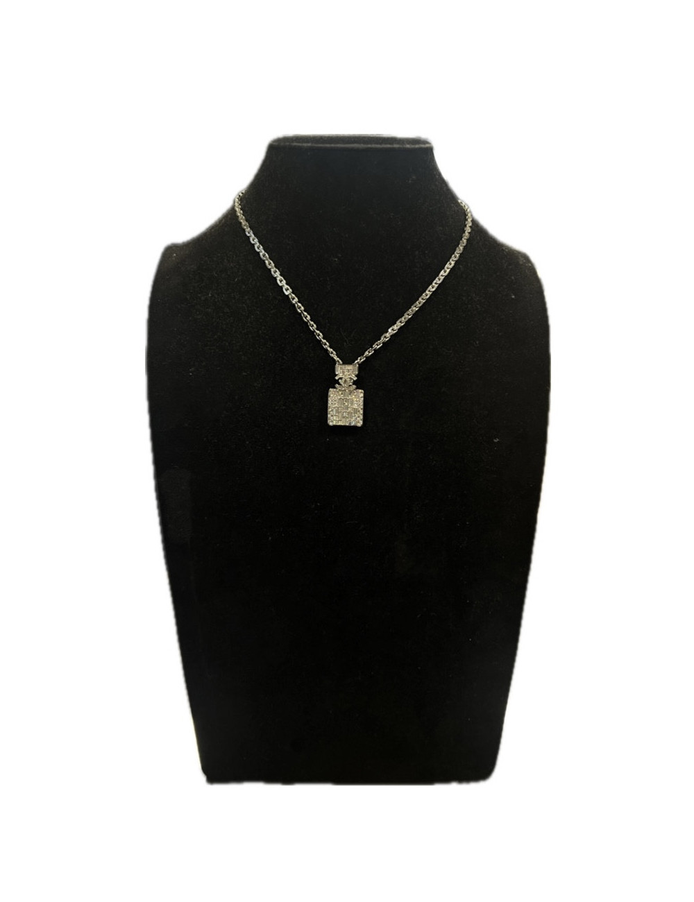 Chocker CHANEL argent bouteille de parfum