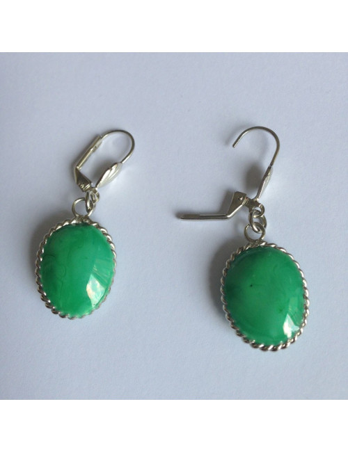 Clous pâte de verre jade MARGUERITE DE VALOIS