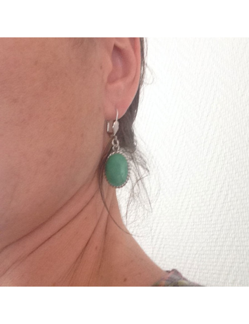 Clous pâte de verre jade MARGUERITE DE VALOIS